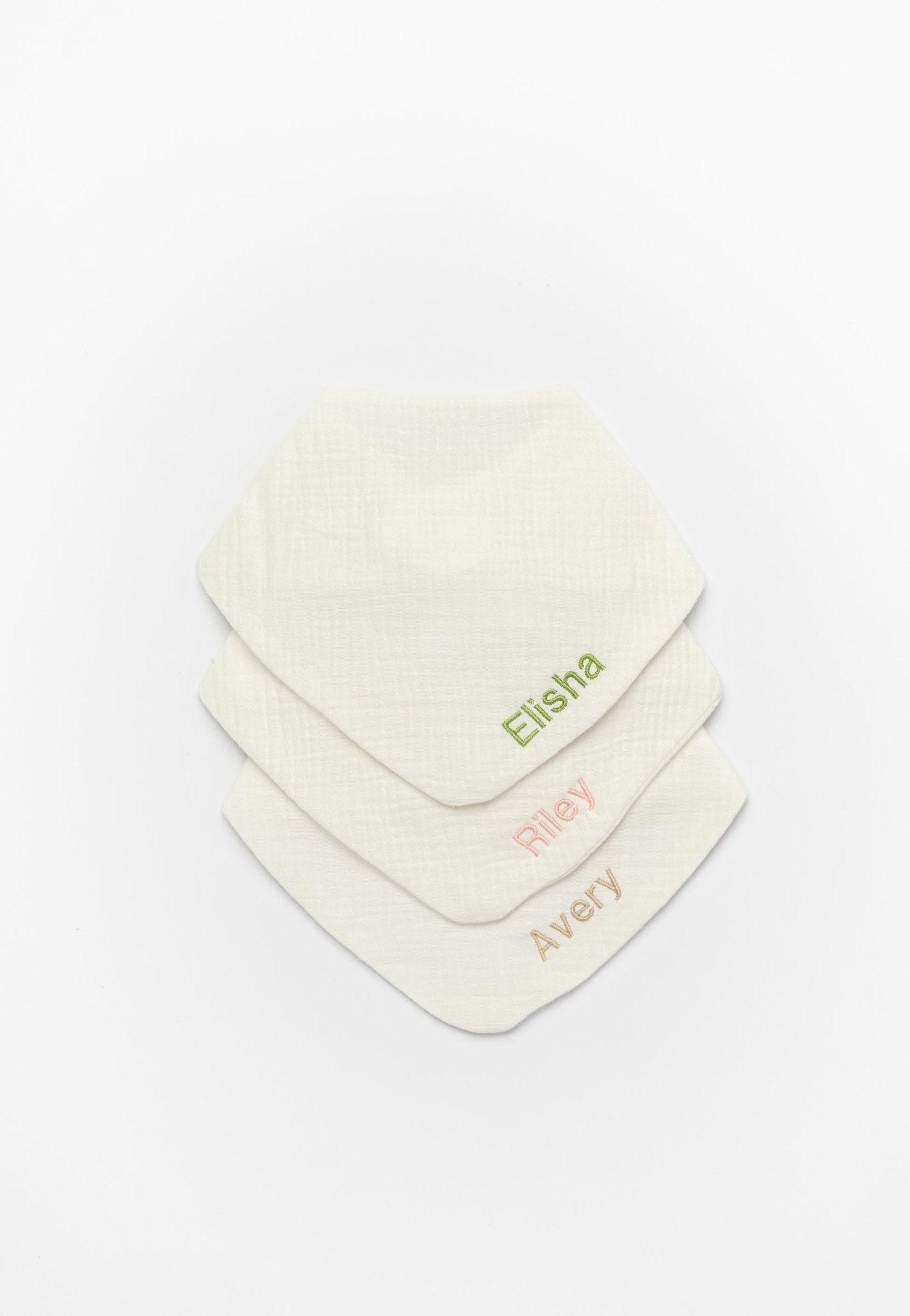Soft White Muslin Bib