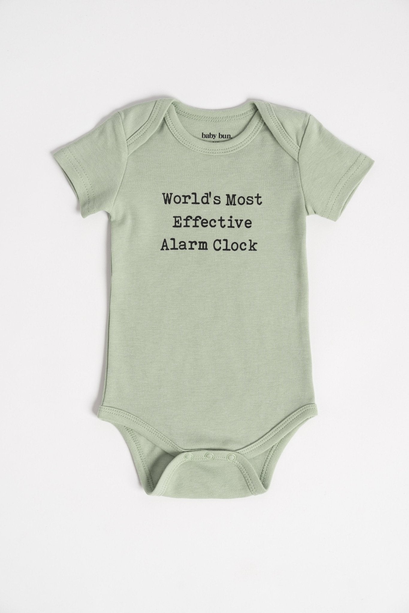 Little Human Alarm Clock Onesie in Green