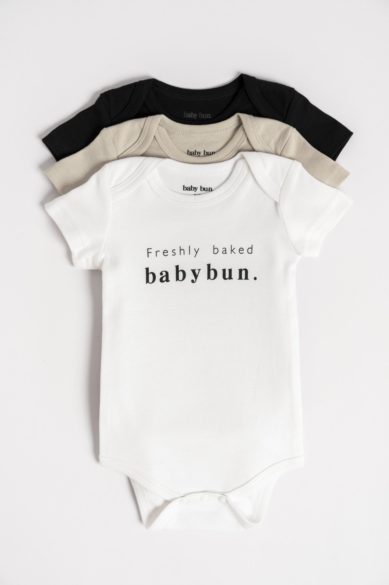 baby bun 3-pack cool color series combed cotton onesies